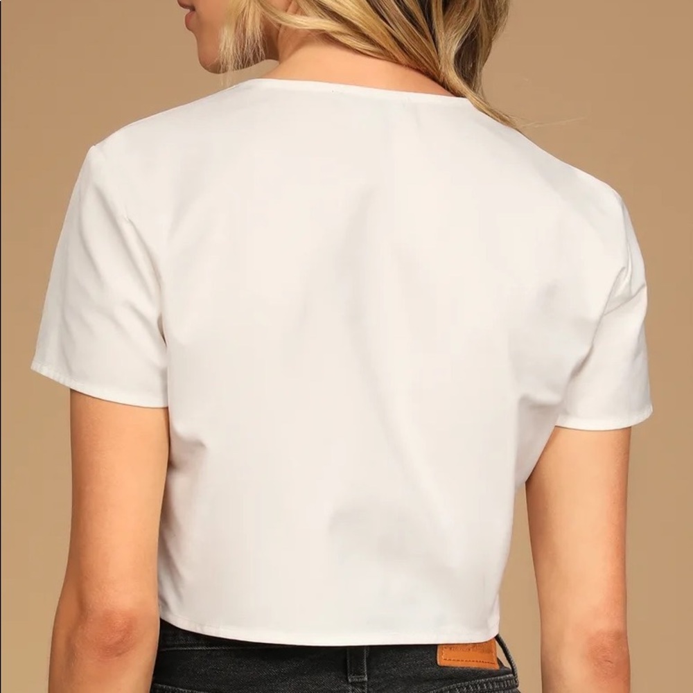 NEW Ivory Cropped Short Sleeve Jacket Top - Picture 2 of 8